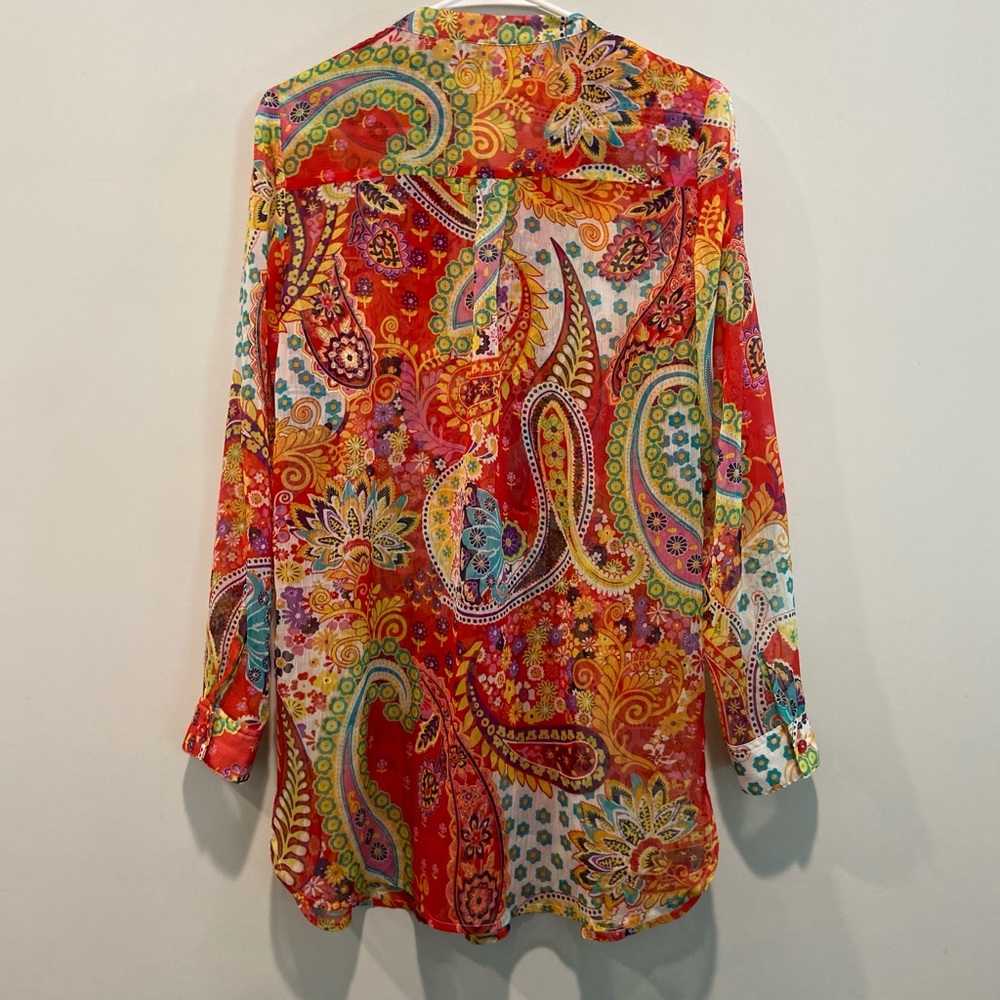 Soft Surroundings Colorful Button Front Tunic. - image 3